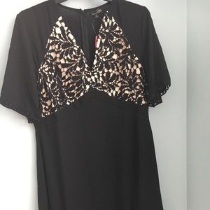 NWT, black and lace Suzanne Betro Plus Size Dress